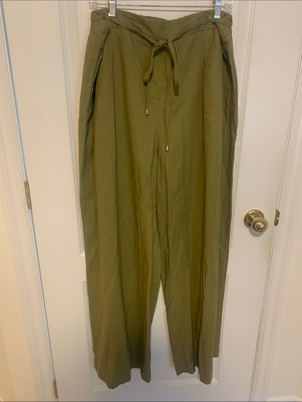 Zara Linen Blend Wide Leg Pants XXL